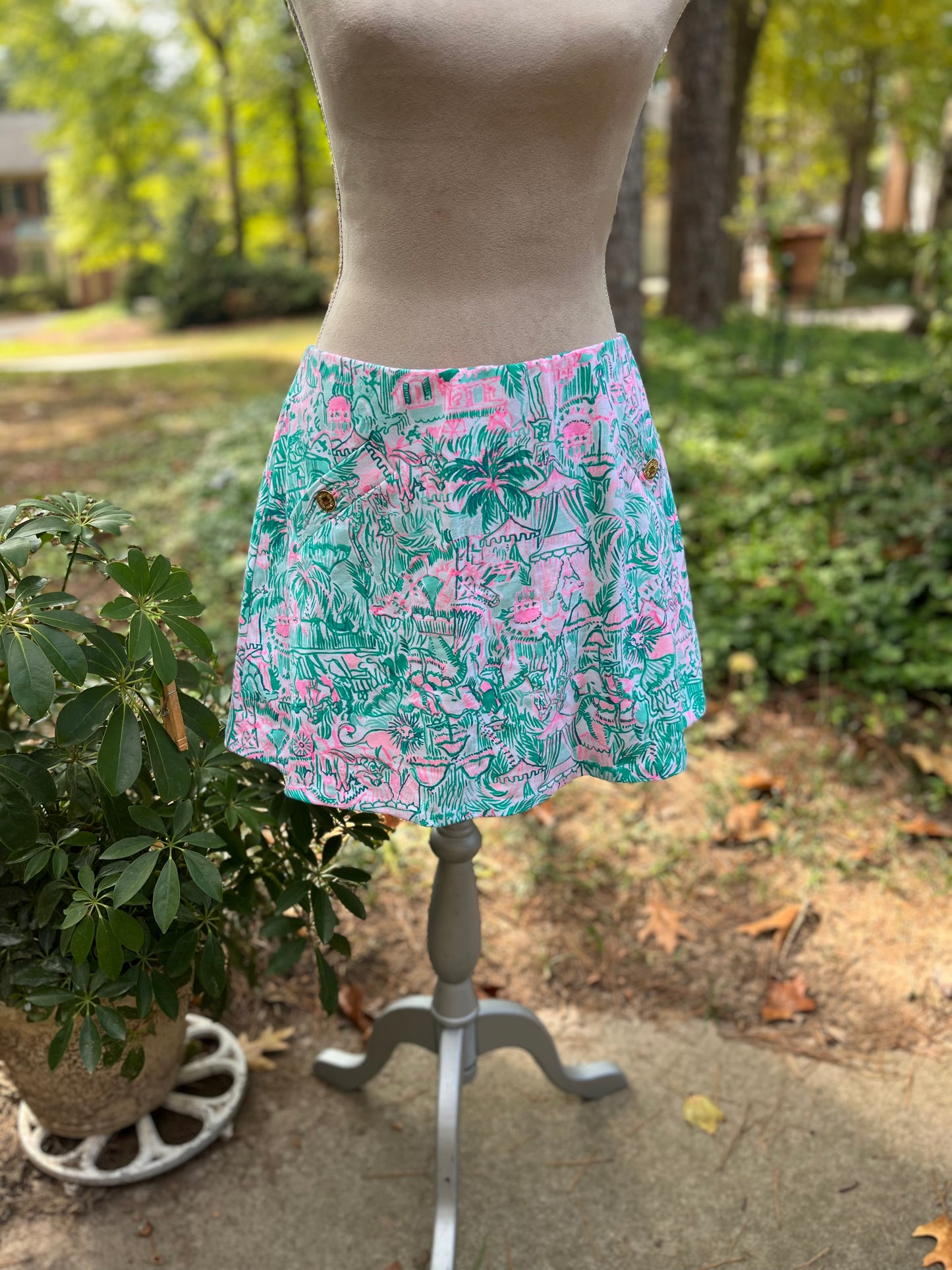 Lilly Pulitzer Madison Skort, Bright Agate Green, EUC, XL