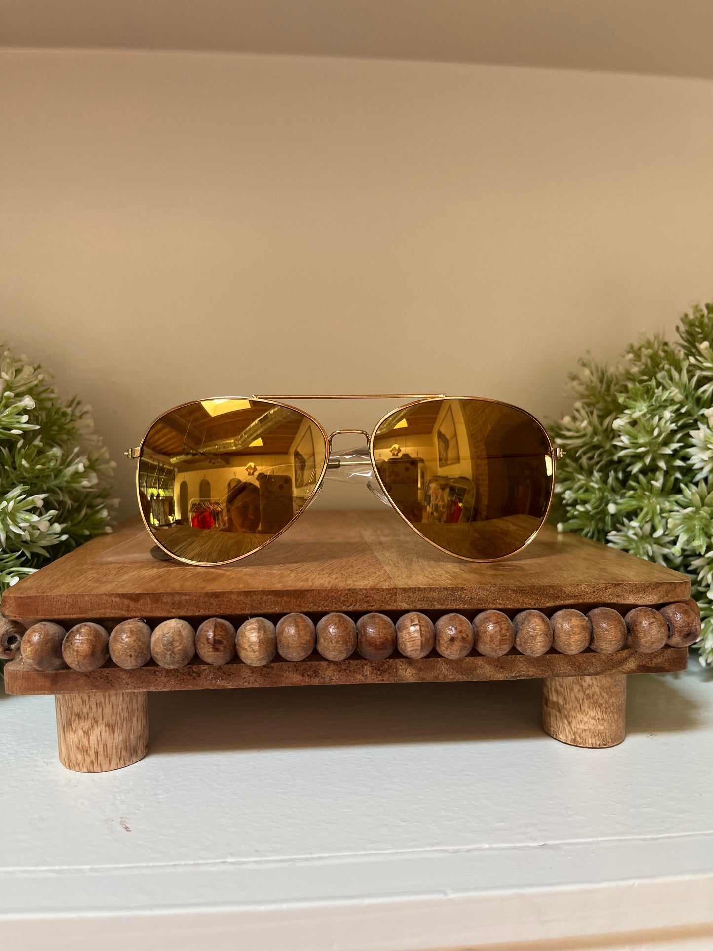 Tinted Aviator Sunglasses