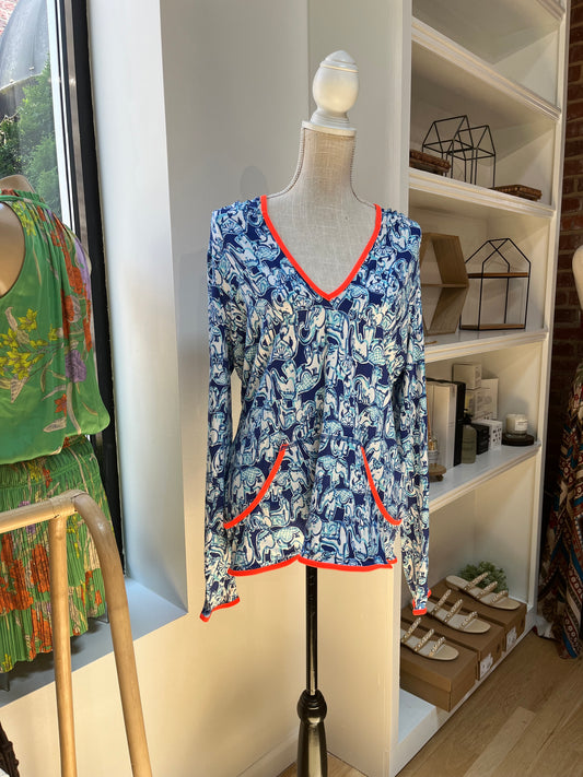 Lilly Pulitzer Luxletic Popover Top